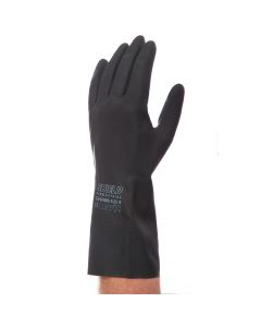 Shield Industrial Rubber Gloves Black Gloves - Large